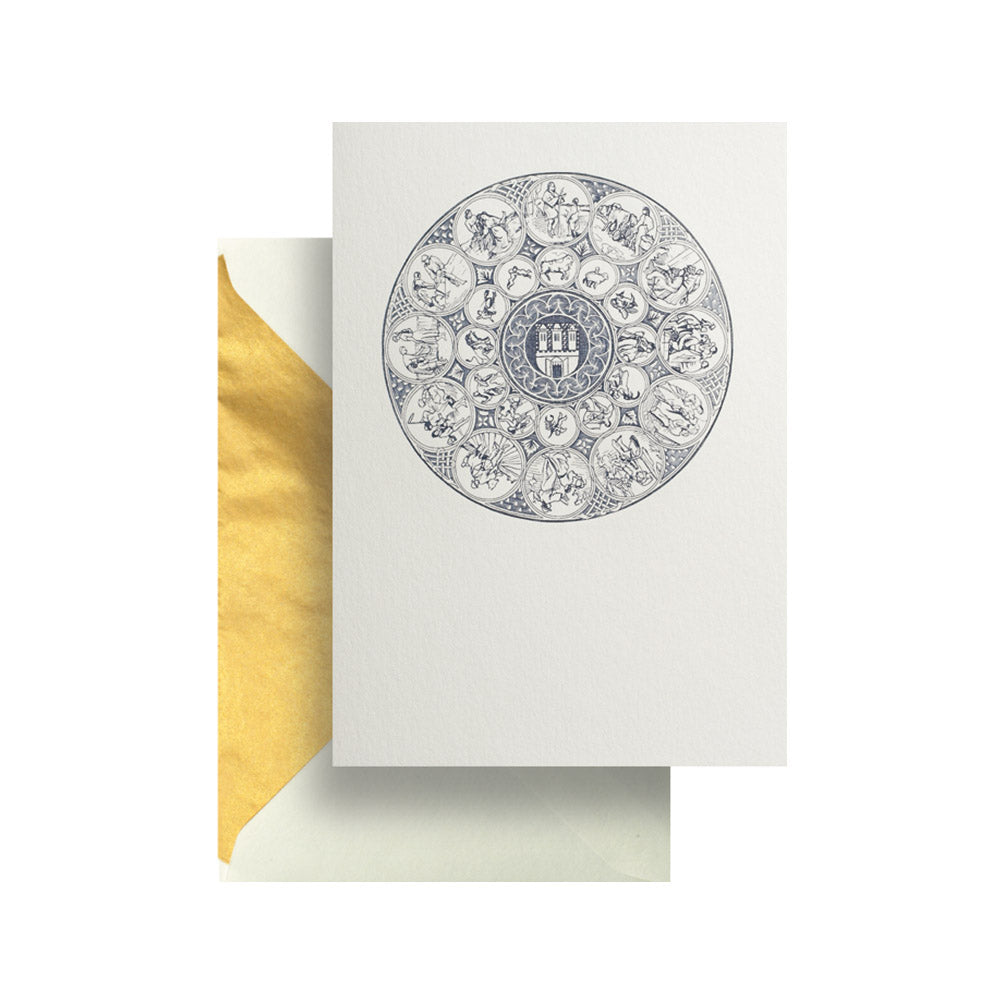 Blue Zodiac Greeting Card
