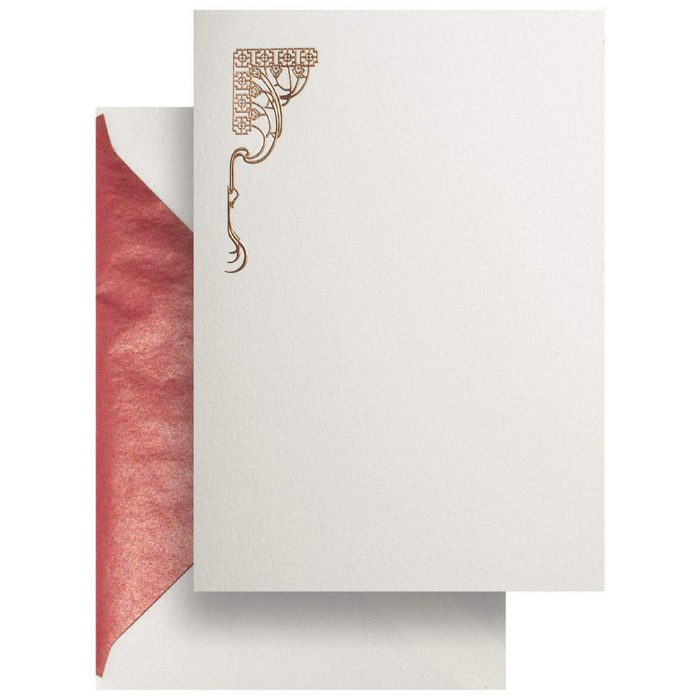 Bronze Art Nouveau Motif Menu