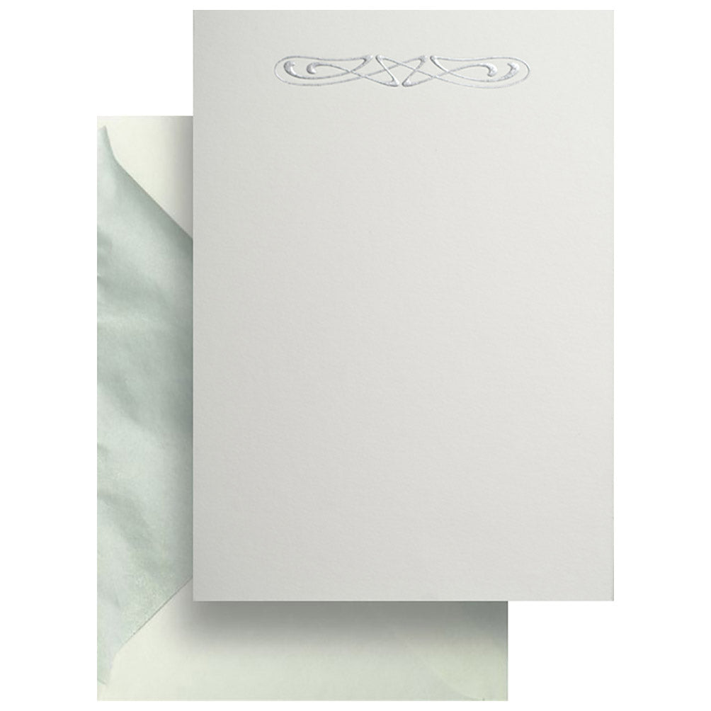 Silver Art Nouveau Motif Menu