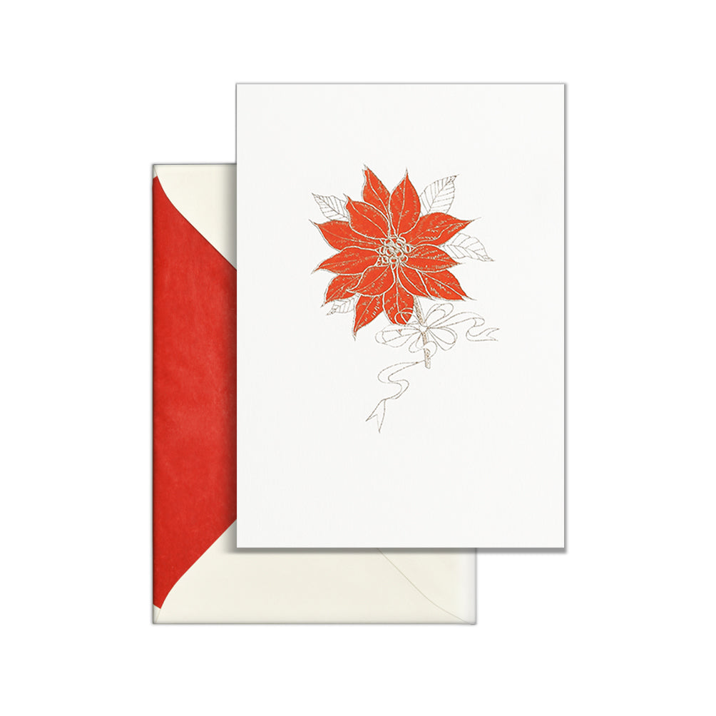 Poinsettia Greeting Card