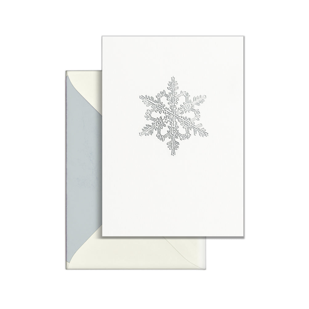Silver Snowflake Greeting Card