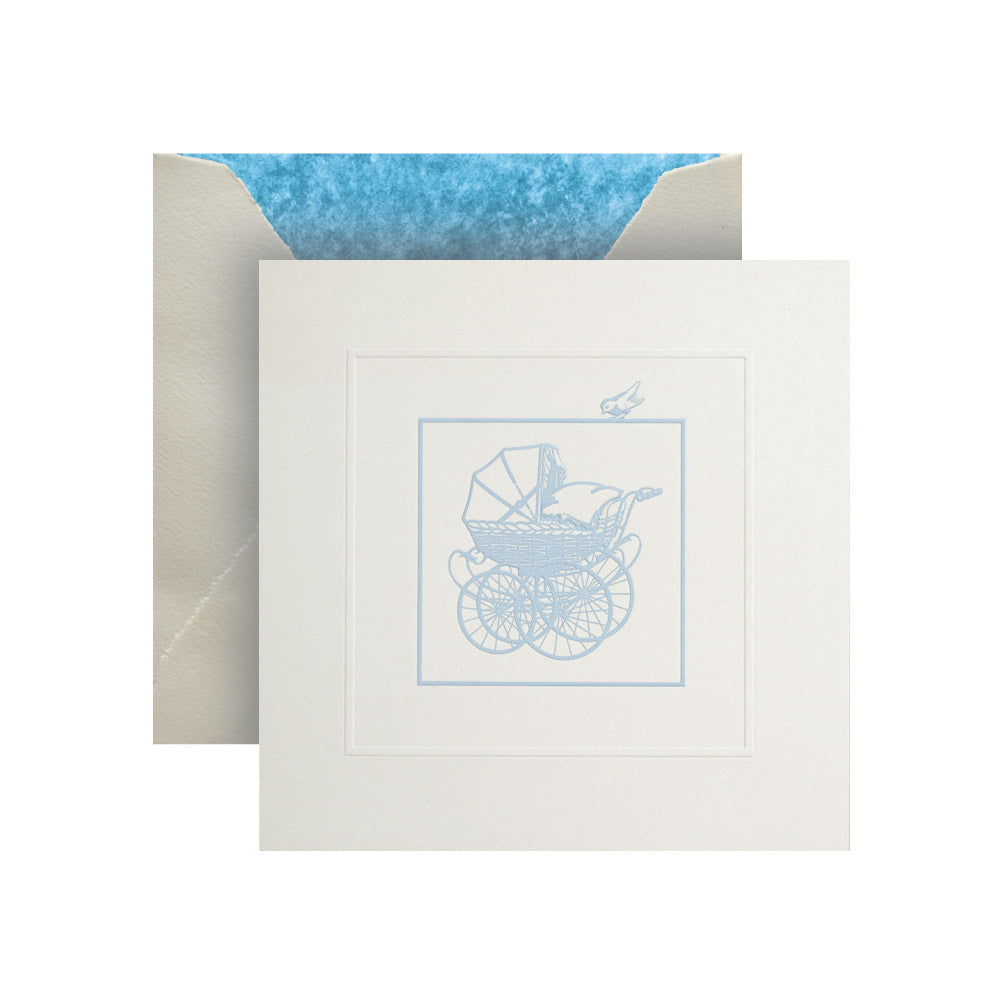 Blue Baby Coach Greeting Card