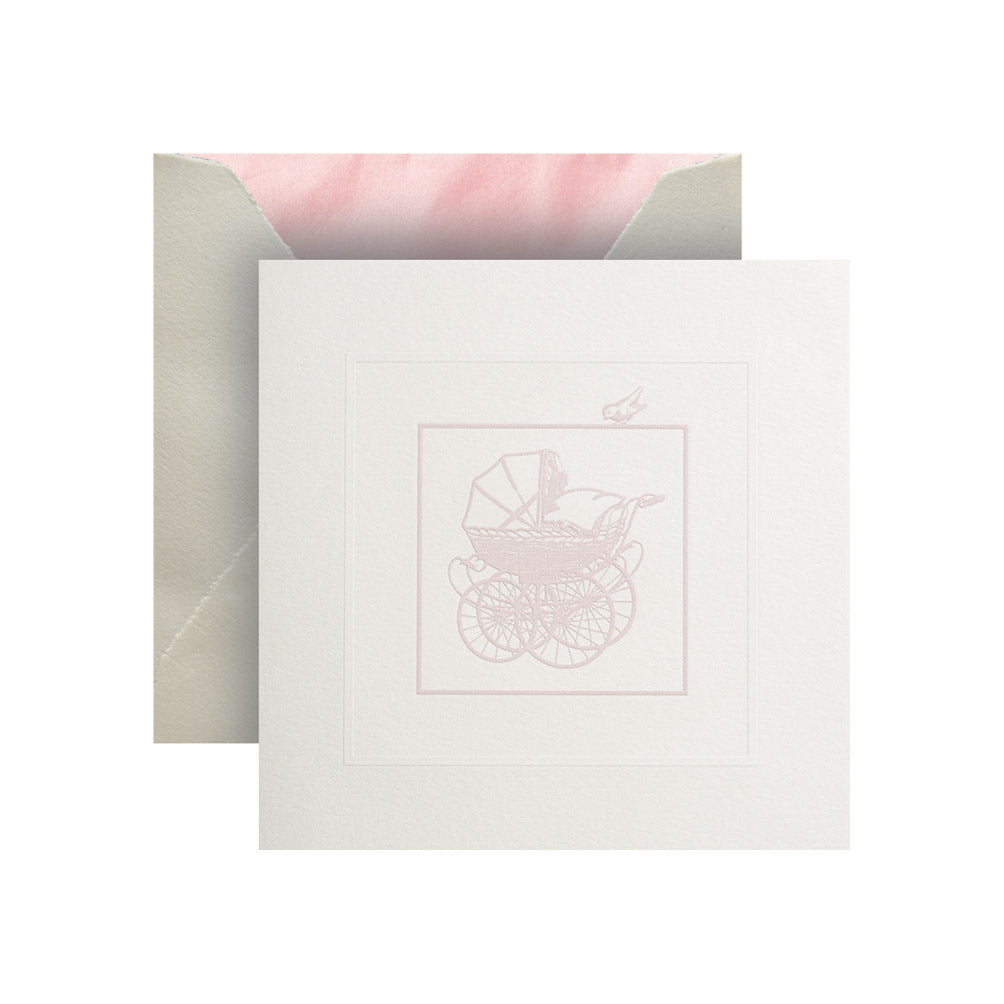 Pink Baby Coach Greeting Card