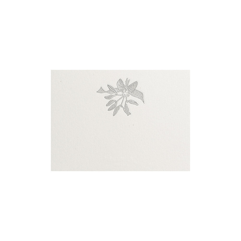 Silver Mistletoe Bunch, table card (10 pcs)