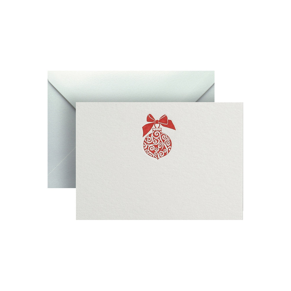 Red Christmas Decoration, enclosure card & envelope