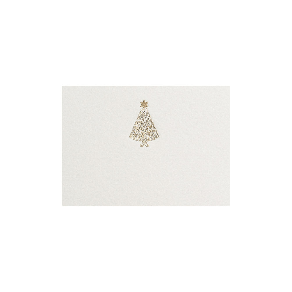 Gold Christmas Tree, table card (10 pcs)