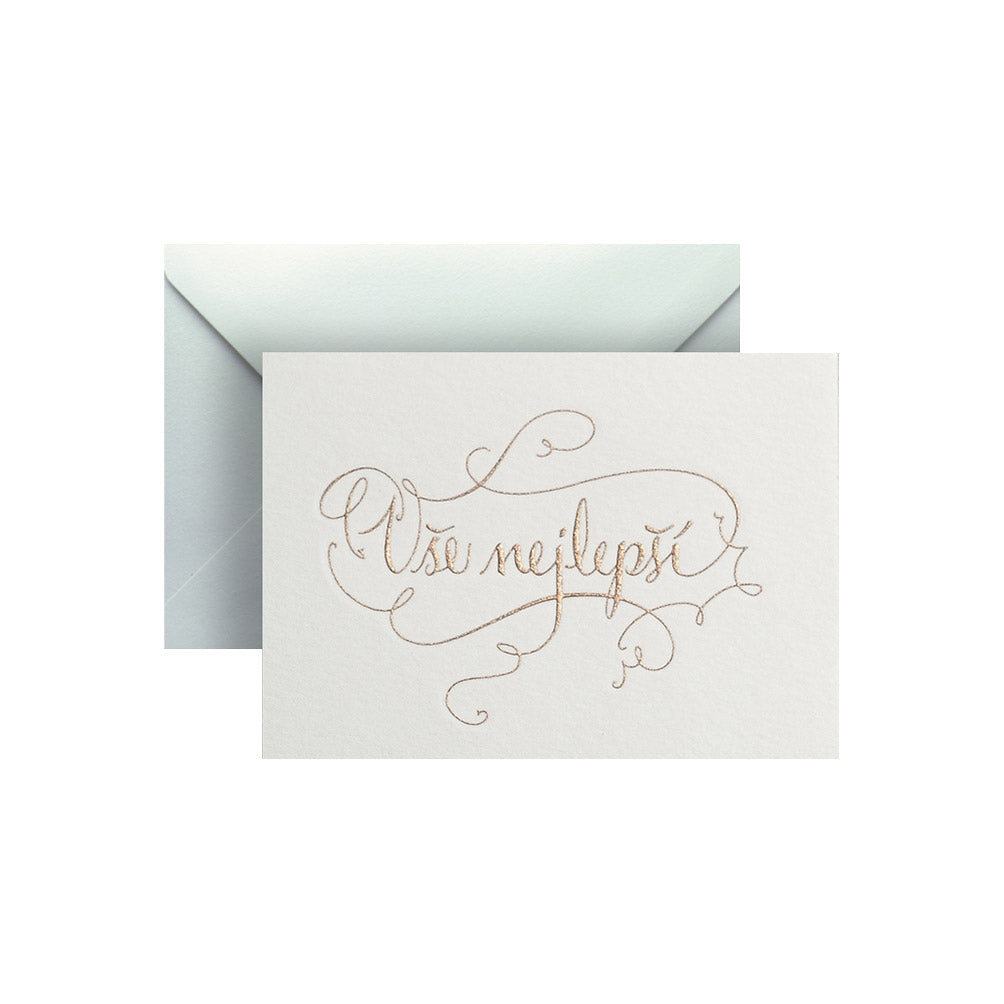 Best Wishes CZ, enclosure card & envelope