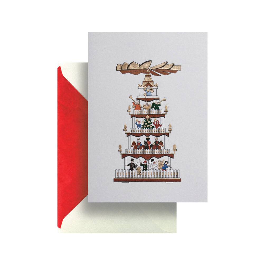 Small Christmas Pyramid Greeting Card