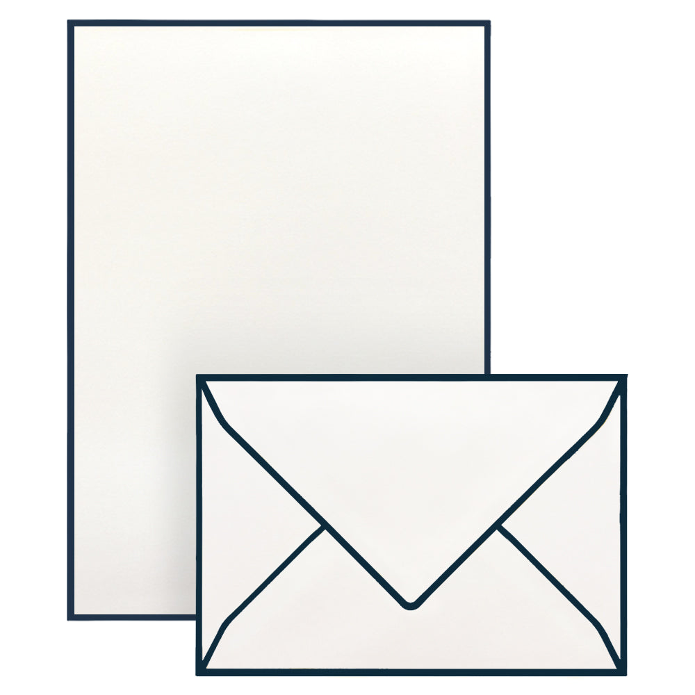 Correspondence Set Imperial Blue Border (10 pcs)