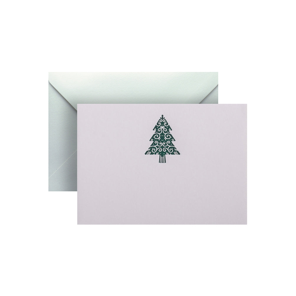 Green Christmas Tree, enclosure card & envelope