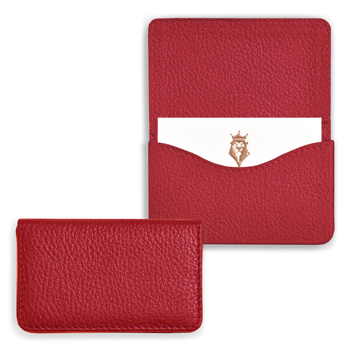 Rossi Leather Business Card Case Red