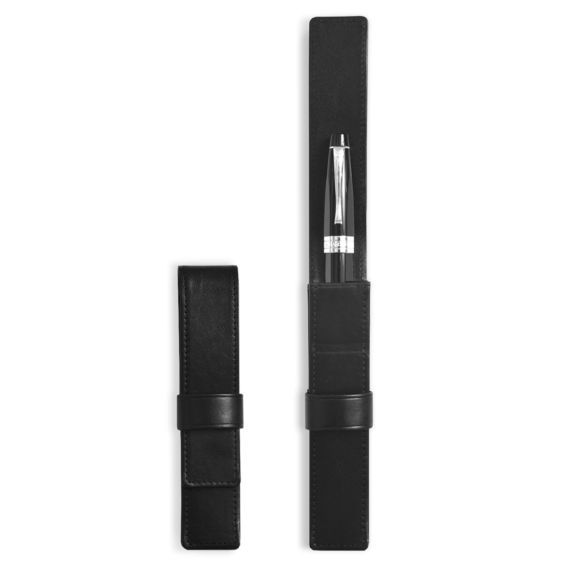 Black Leather Pen Case