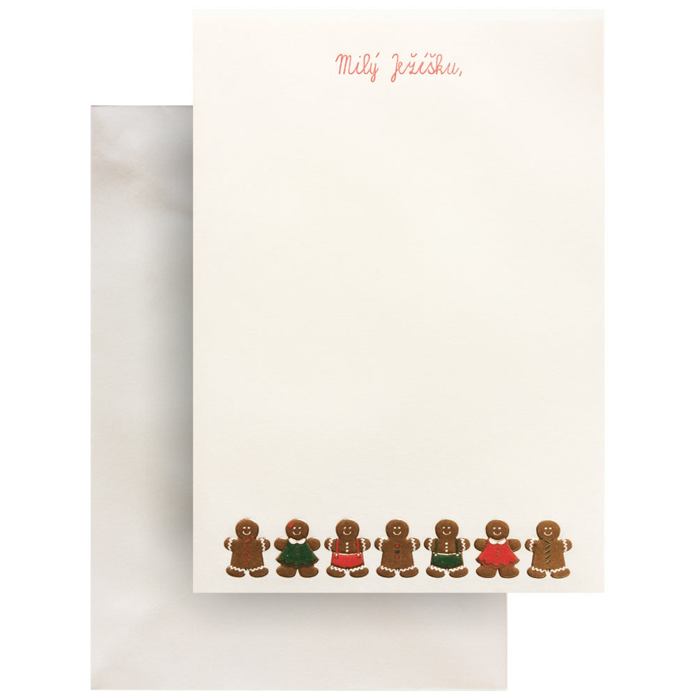 Christmas Wish List (CZ) - Gingerbread Greeting Card