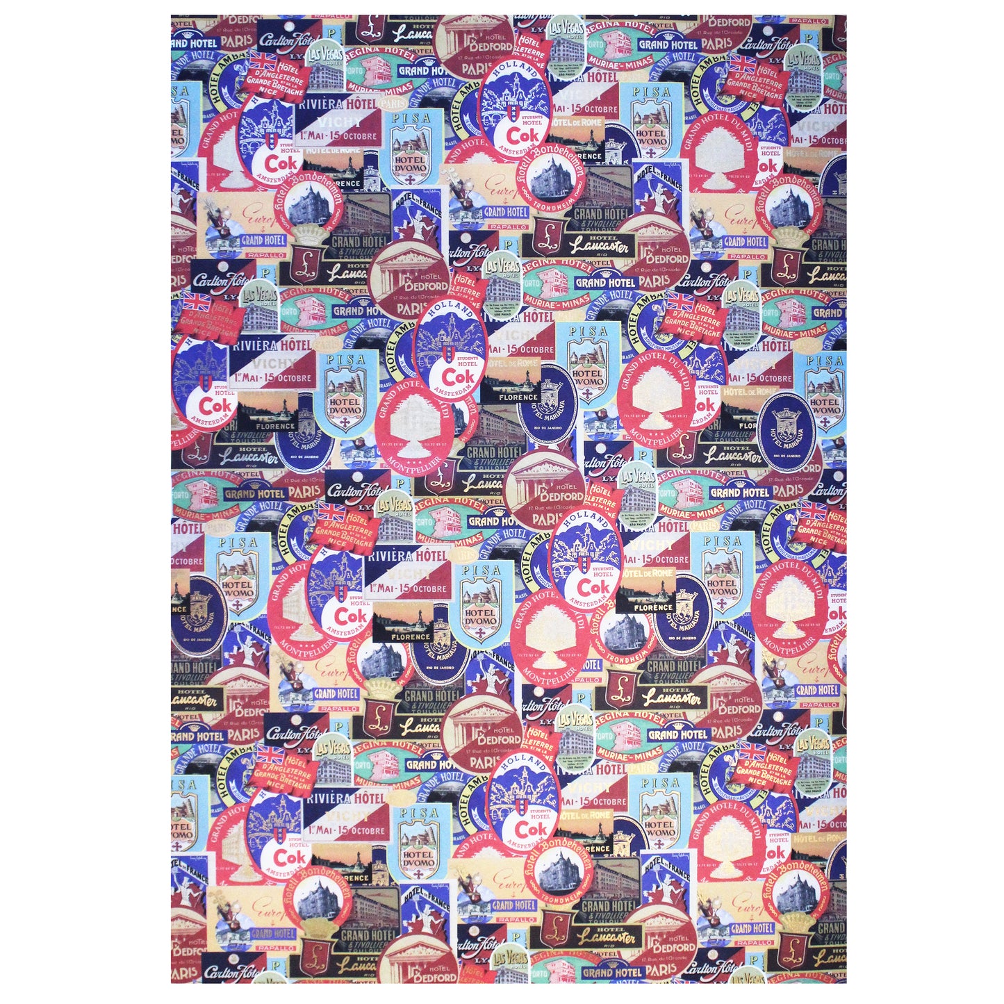 Rossi Hotel Luggage Labels Wrapping Paper