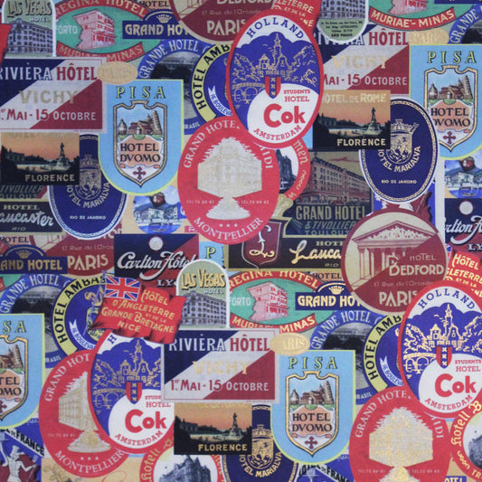 Rossi Hotel Luggage Labels Wrapping Paper