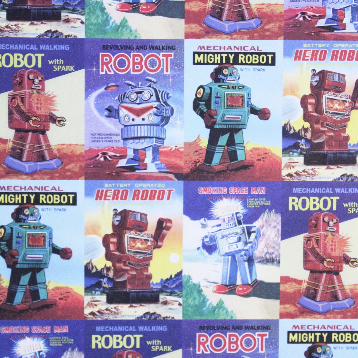 Rossi Vintage Robots Wrapping Paper