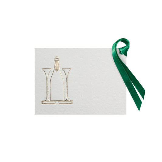 Champagne, gift tag (10 pcs)