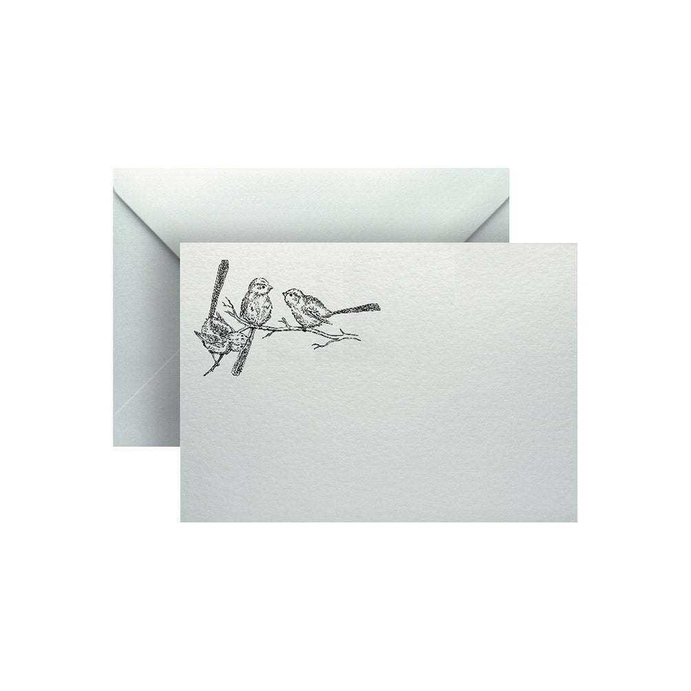 Three Birds, enclosure card & envelope