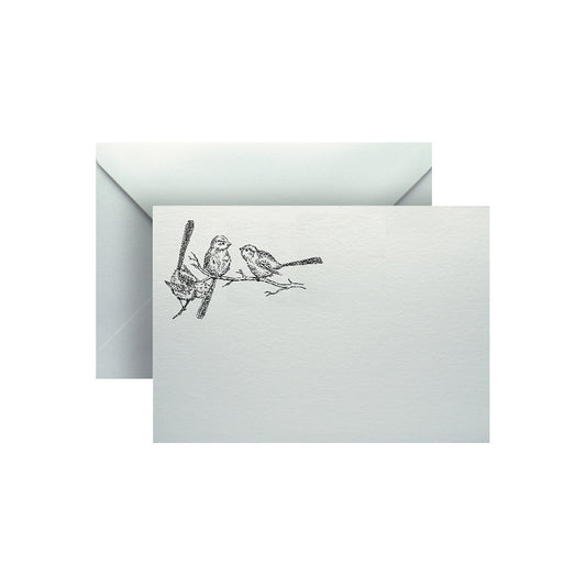 Three Birds, enclosure card & envelope