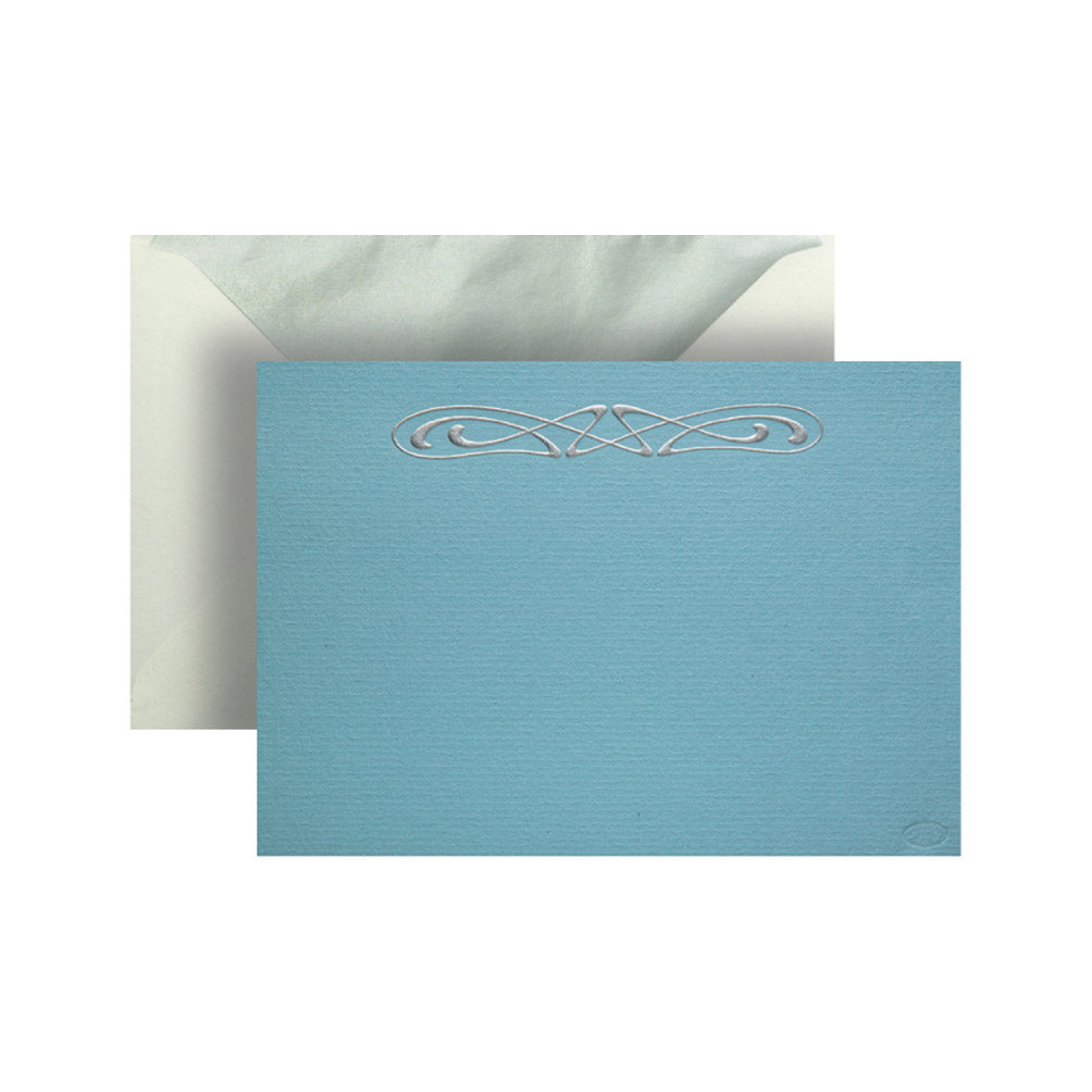Silver Art Nouveau Motif Card