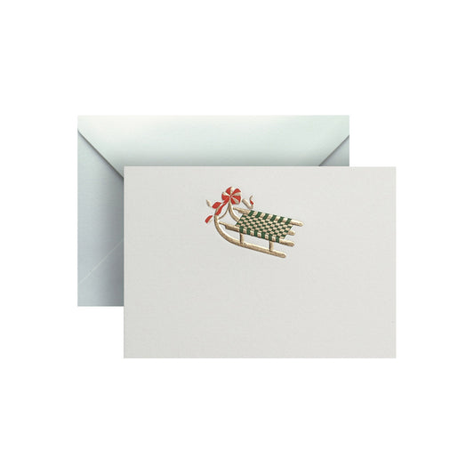 Sled, enclosure card & envelope