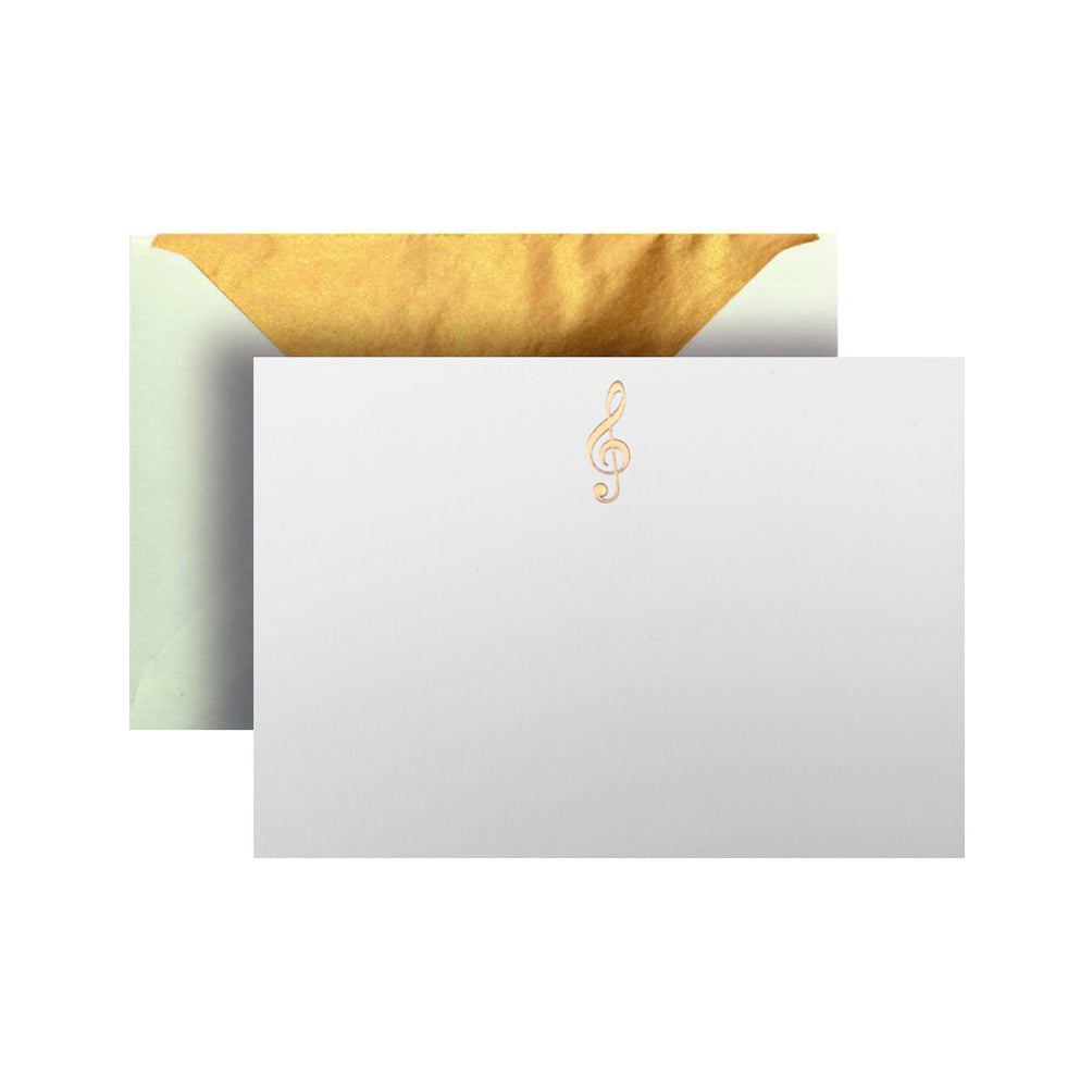 Gold Trebele Clef Card