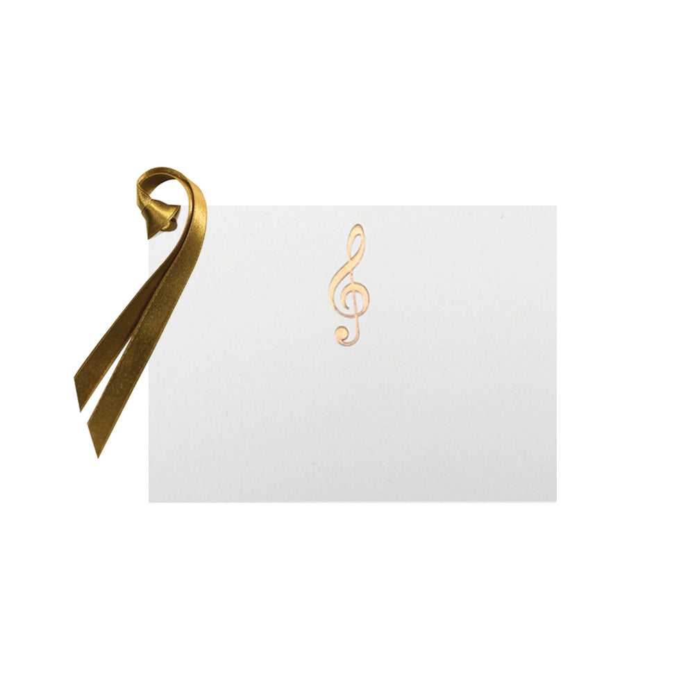Gold Trebele Clef, gift tag