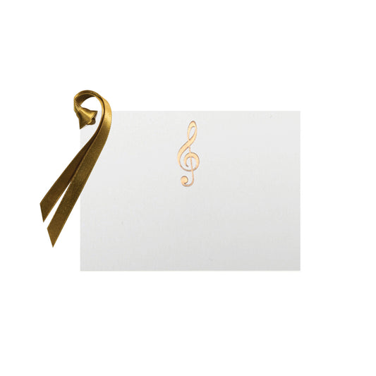Gold Trebele Clef, gift tag