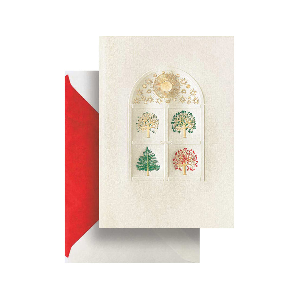 Four Seasons Window Greeting Card
