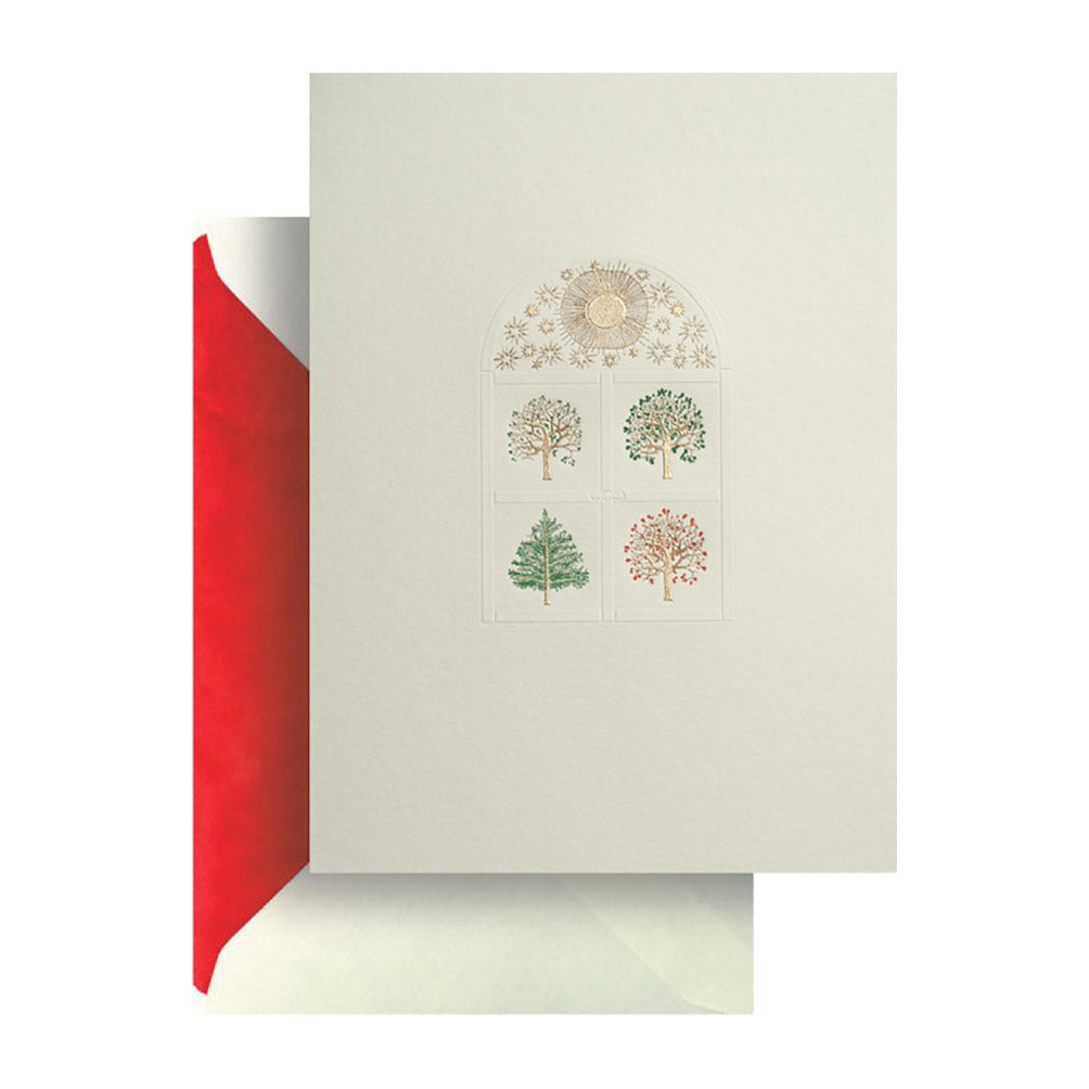 Four Seasons Window Greeting Card