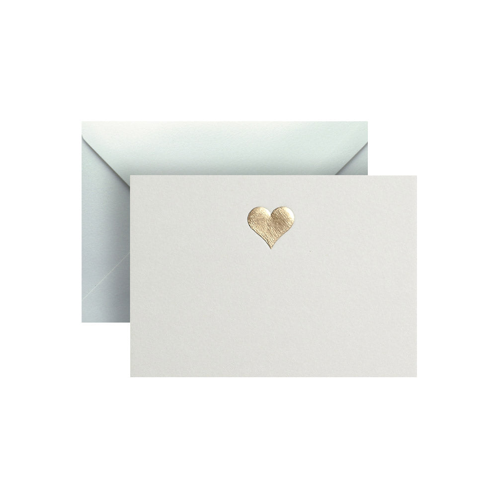 Gold Heart, enclosure card & envelope