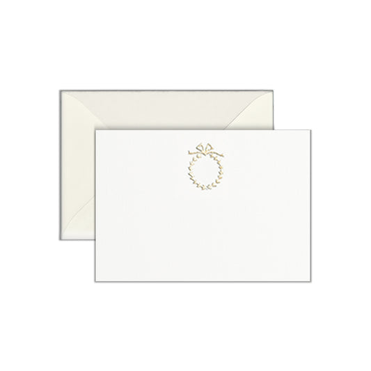 Gold Myrtle Wreath, enclosure card & envelope