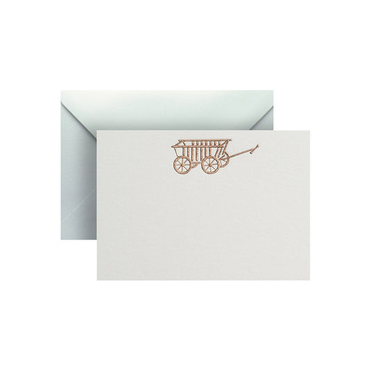 Bronze Cart, enclosure card & envelope