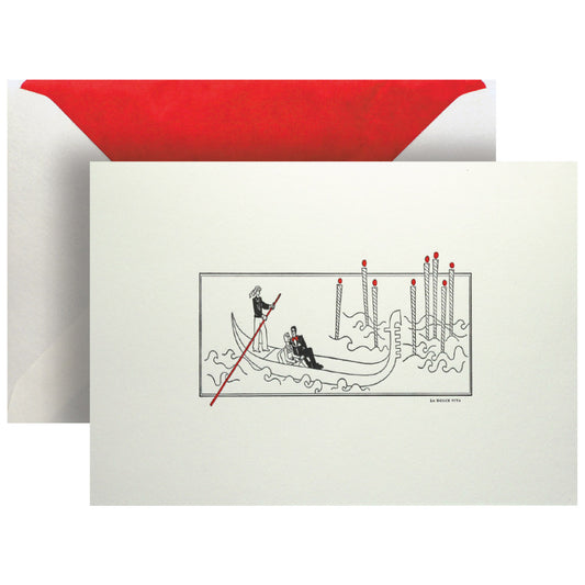 Couple in a Gondola Greeting Card