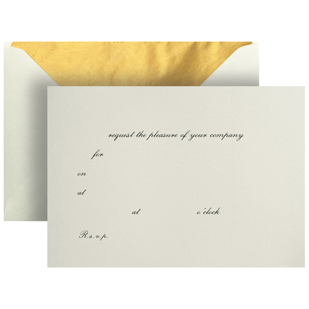 English Fill In Invitation Card
