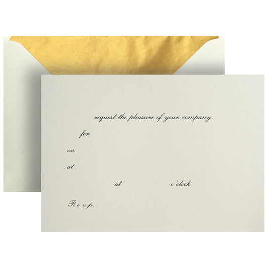 English Fill In Invitation Card