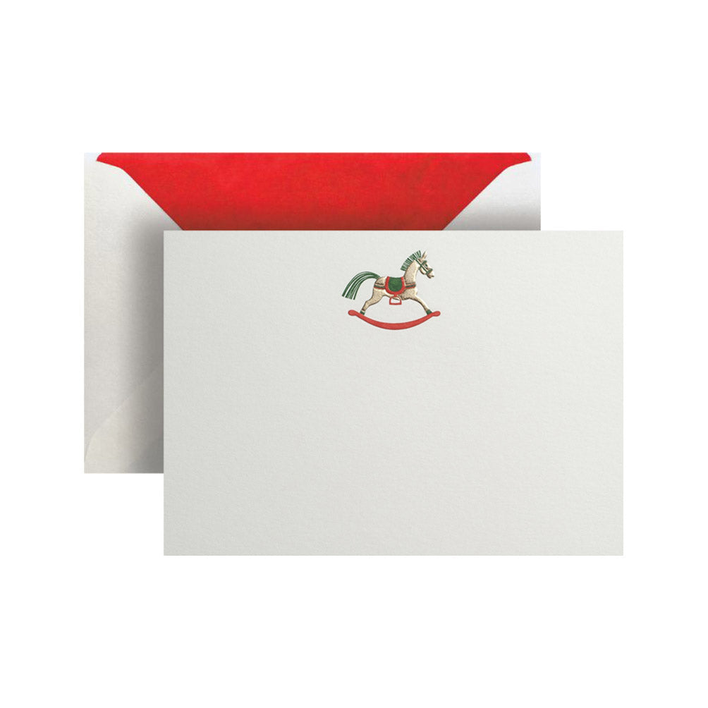 Gold Rocking Horse Card
