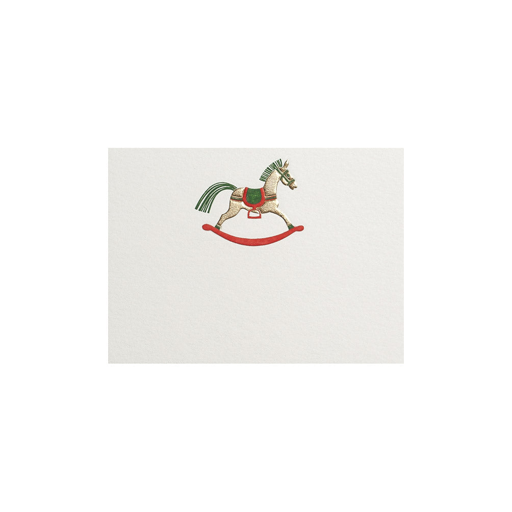 Gold Rocking Horse, table card (10 pcs)