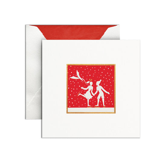 Couple on Skates Greeting Card