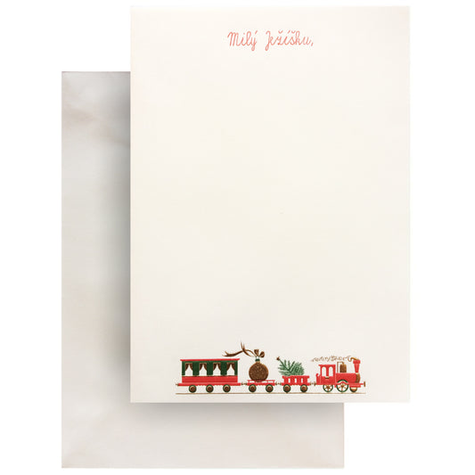 Christmas Wish List (CZ) - Train Greeting Card