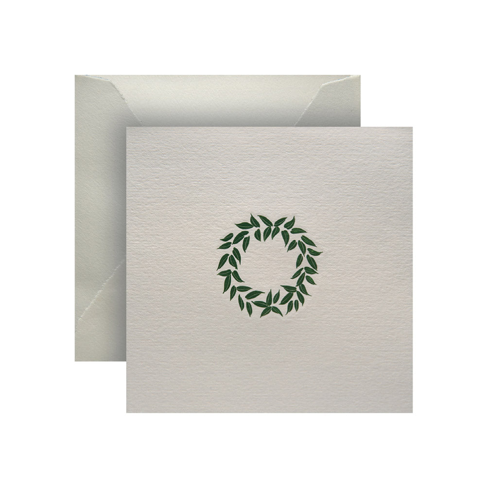 Green Myrtle Wreath Greeting Card