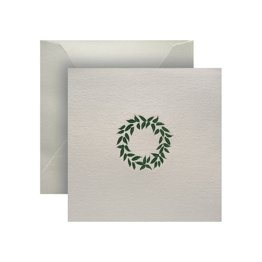 Green Myrtle Wreath Greeting Card