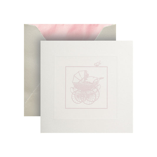 Pink Baby Coach Greeting Card