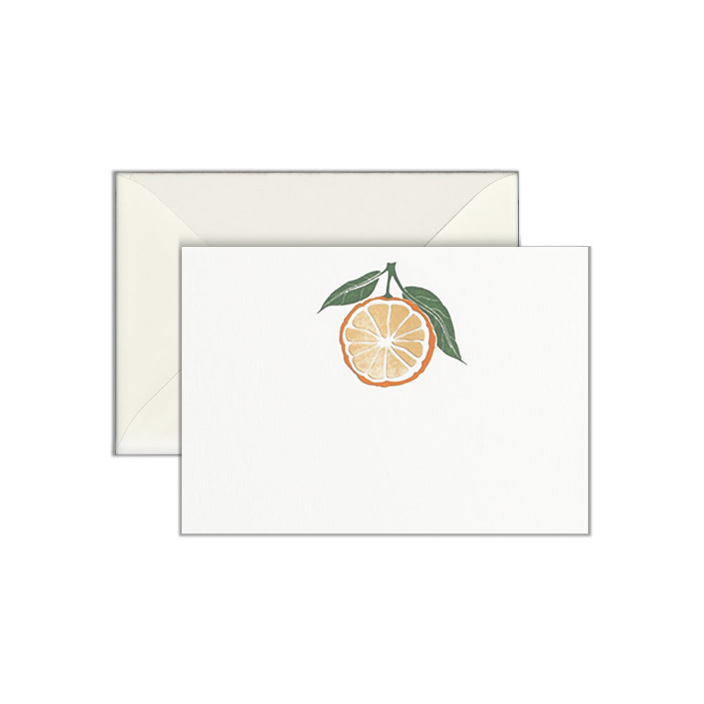 Orange, enclosure card & envelope