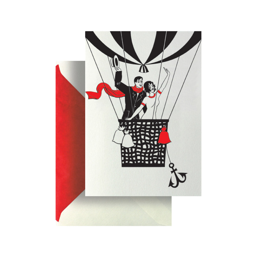 Couple in Baloon Card