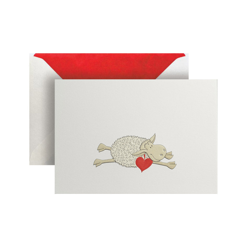 Sheep with a Heart Greeting Card
