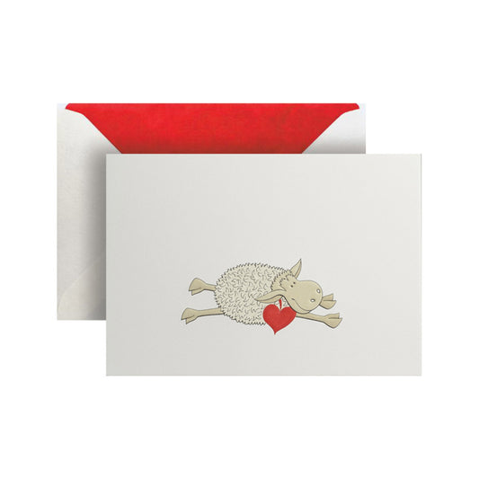 Sheep with a Heart Greeting Card