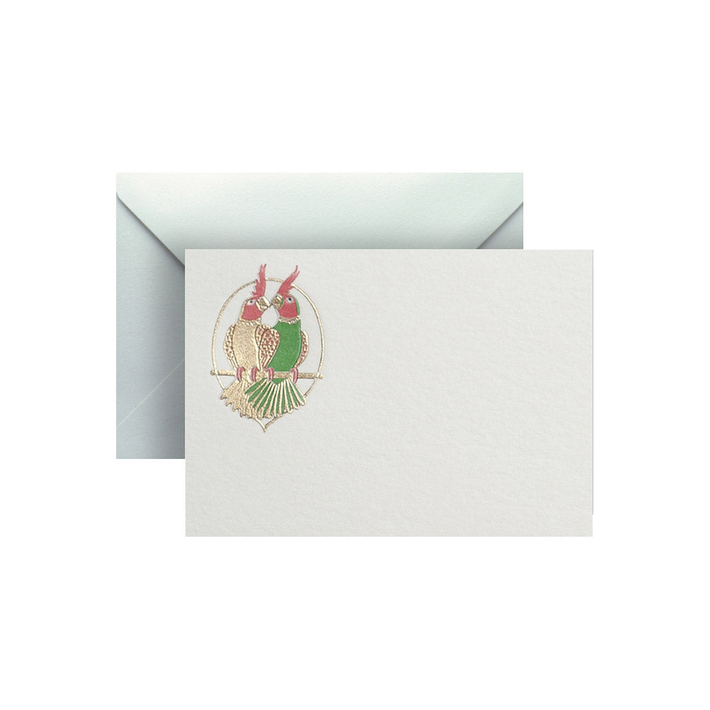 Parrots, enclosure card & envelope