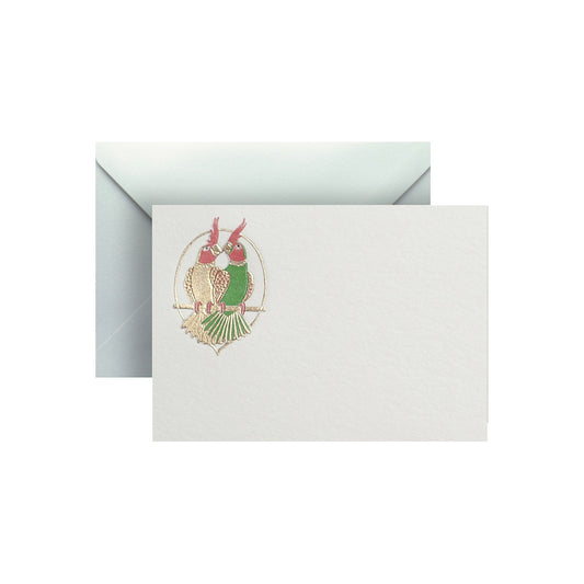 Parrots, enclosure card & envelope