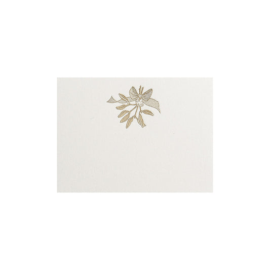 Gold Mistletoe Bunch, table card (10 pcs)
